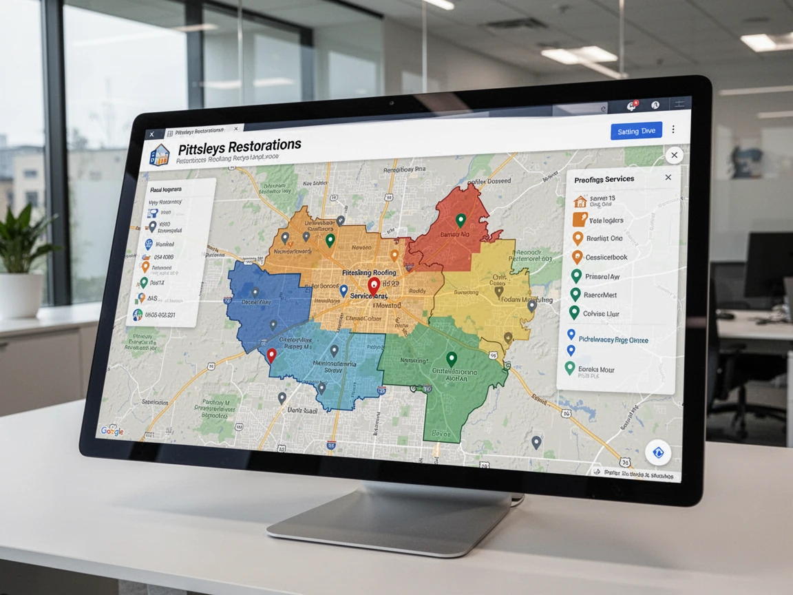 Roofing Service Areas Map